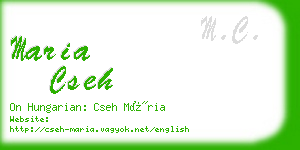 maria cseh business card